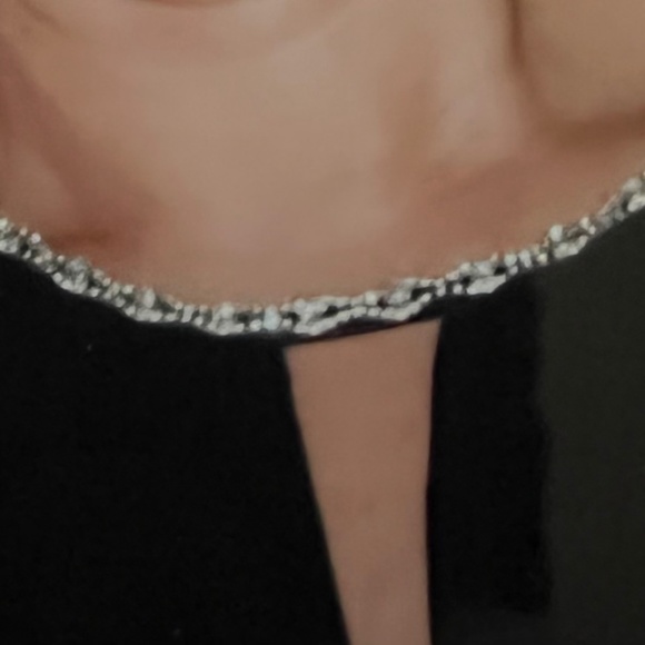 Rickie Freeman for TERI JON – Black Silk Evening Gown – Size 12 - Picture 5 of 6